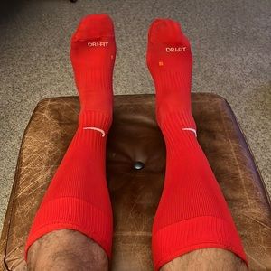 Nike Dri Fit Red Socks